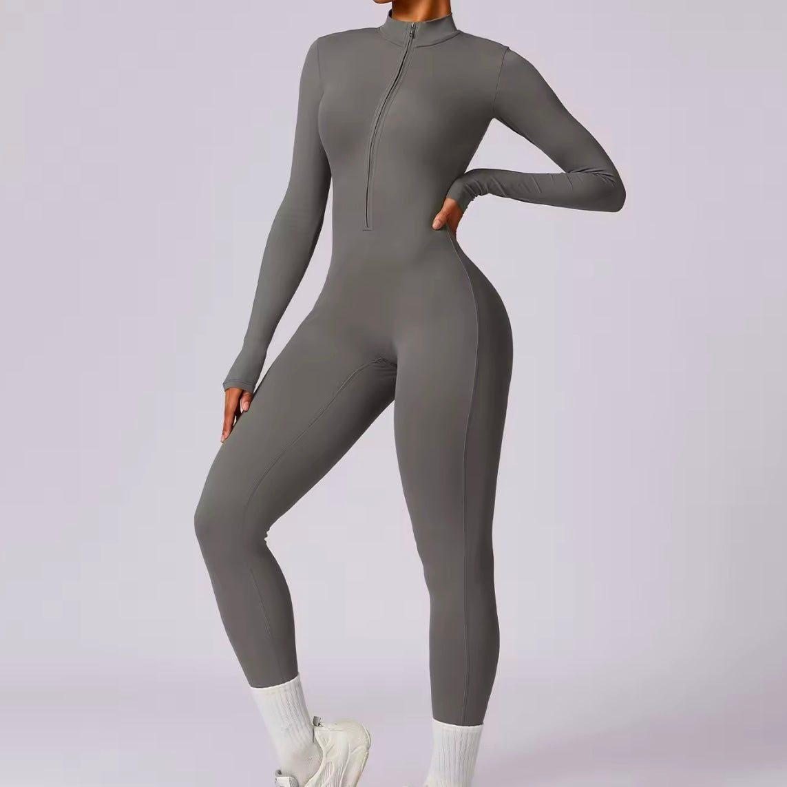 Grey Long sleeve jumpsuit