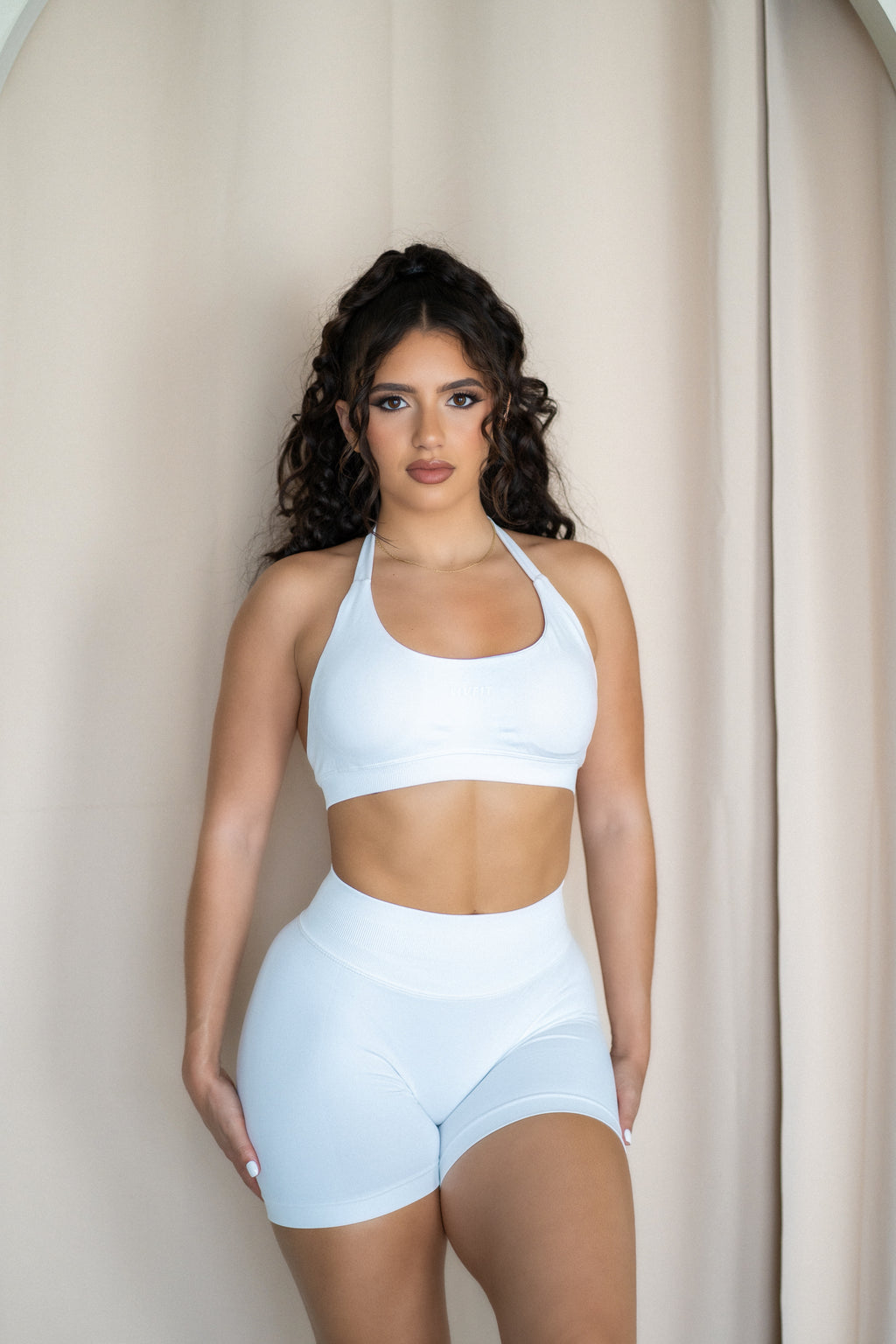 Cloud white halter top