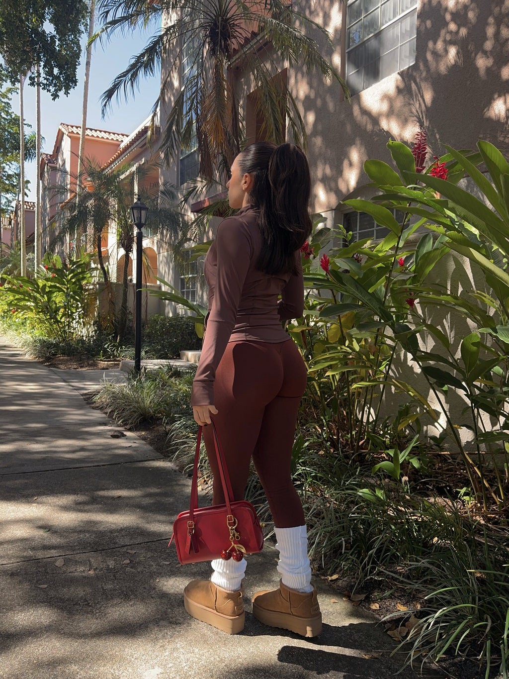 Brown sculpt leggings