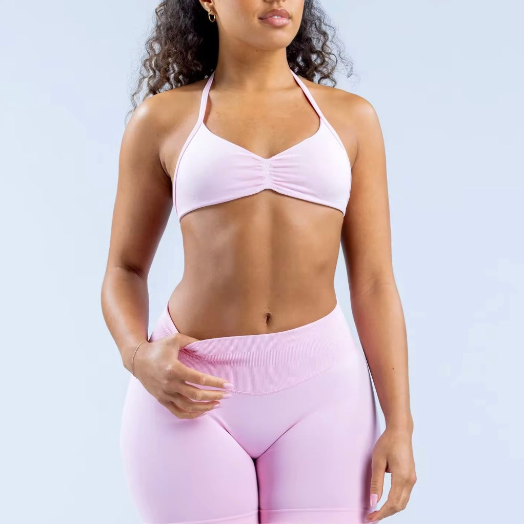 Sculpt scrunch halter top