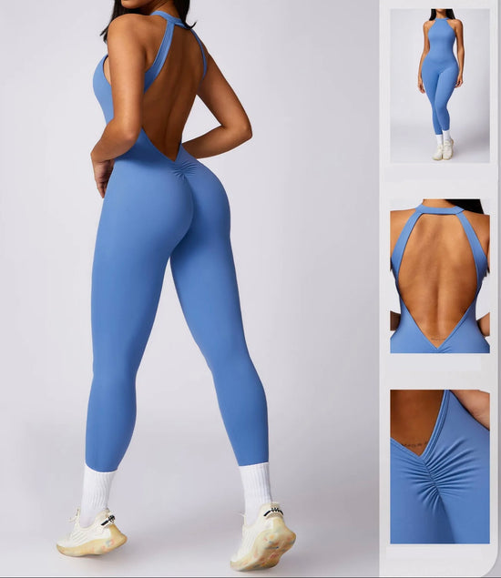 Skin tight Open back jumpsuit