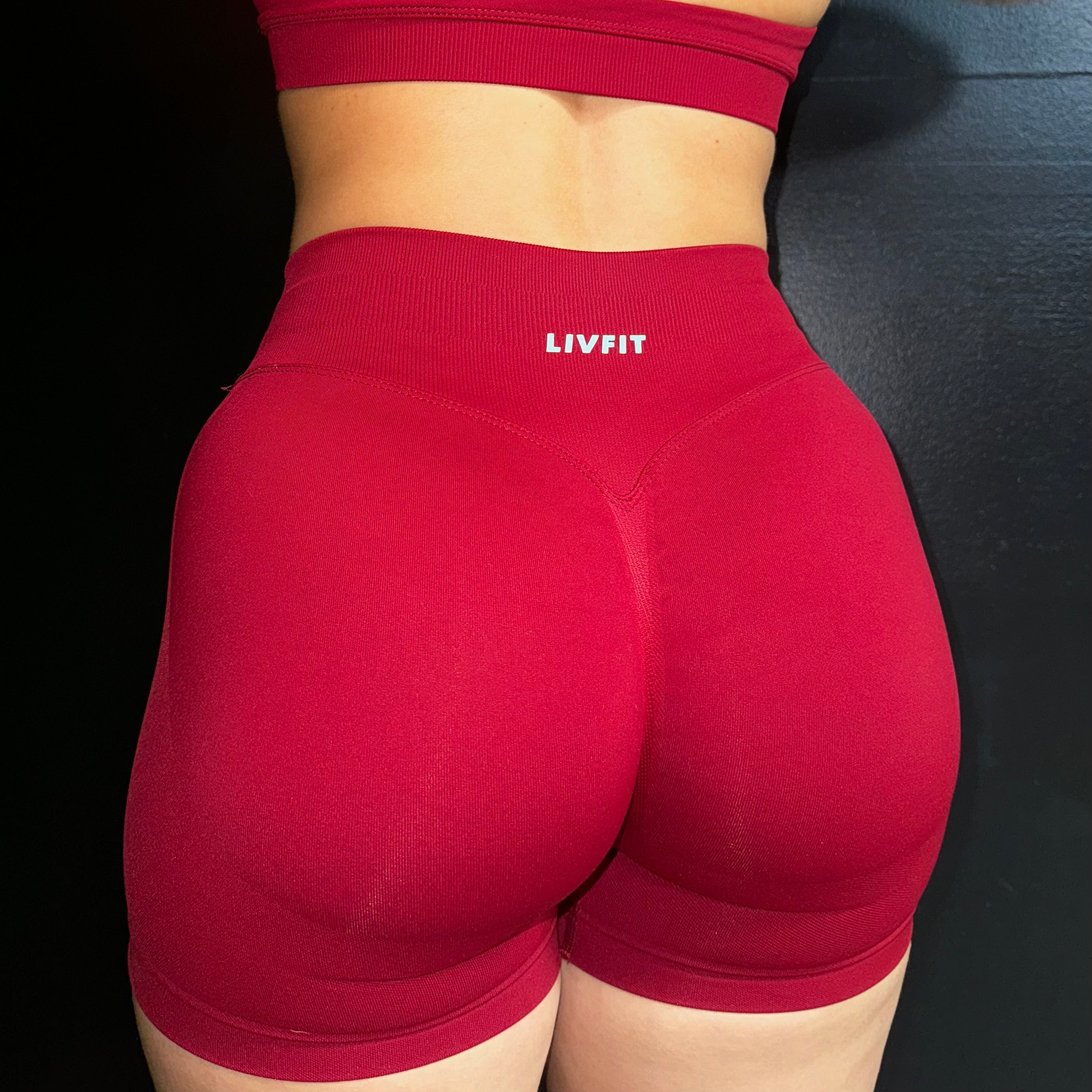 Cherry red sculpt shorts