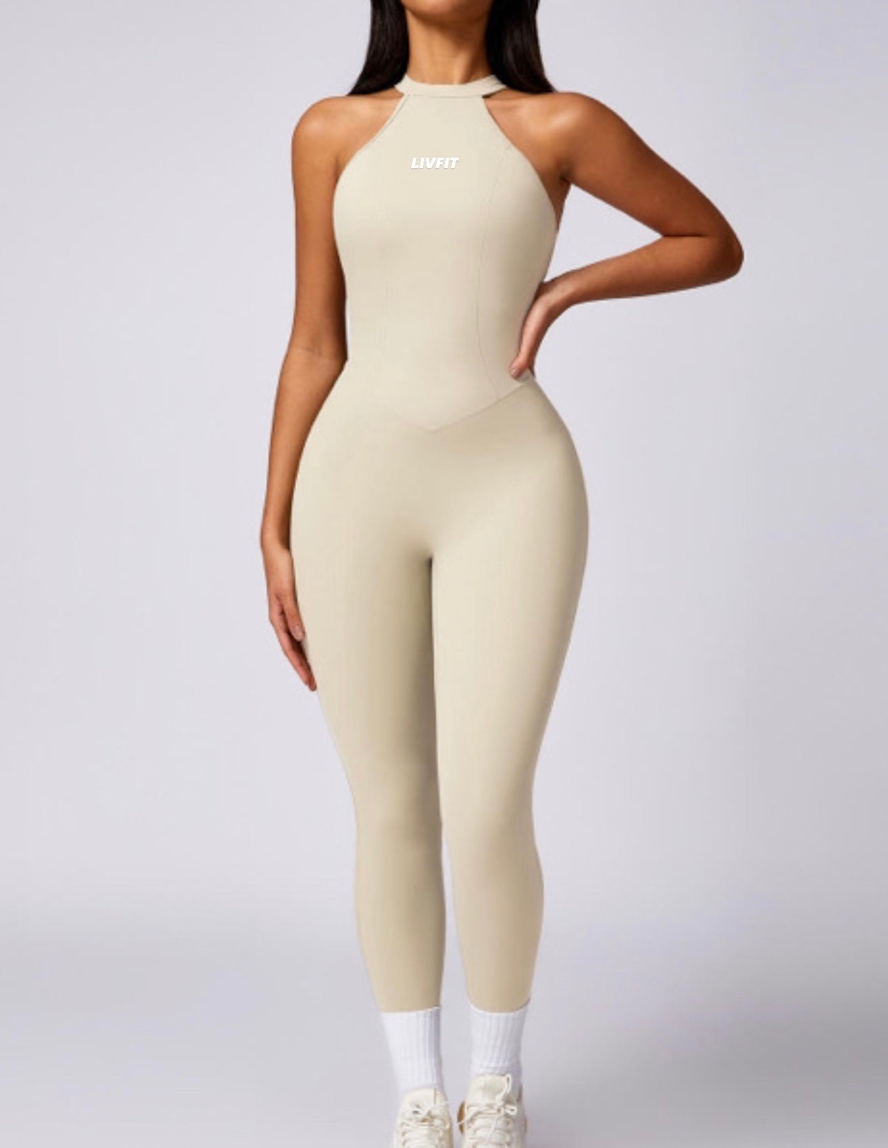 Skin tight Open back jumpsuit