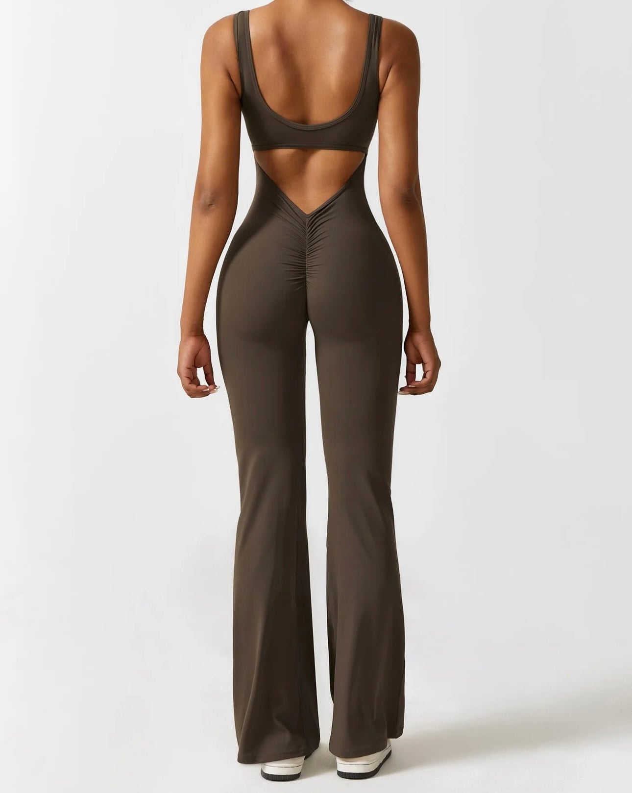 Brown Flare Jumpsuit
