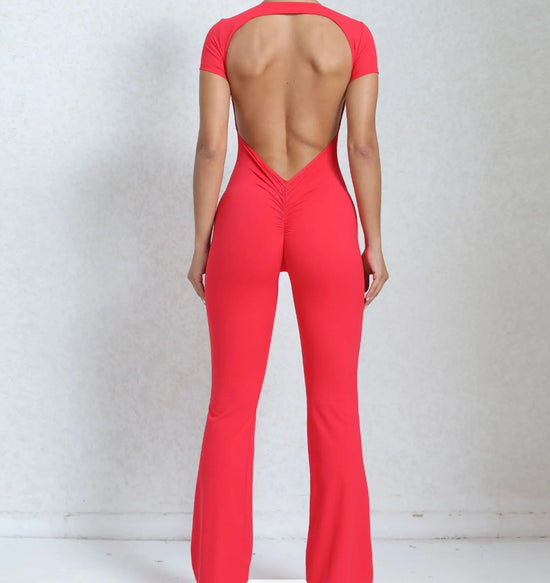 Open back Flare Jumpsuit